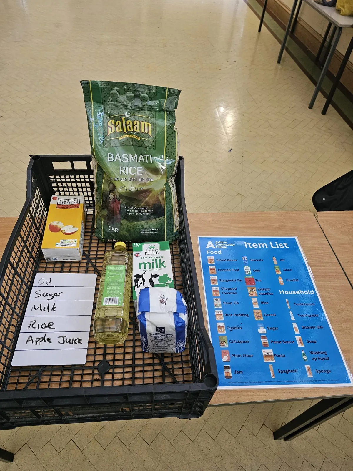 Hampers prepared for collection